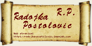 Radojka Postolović vizit kartica